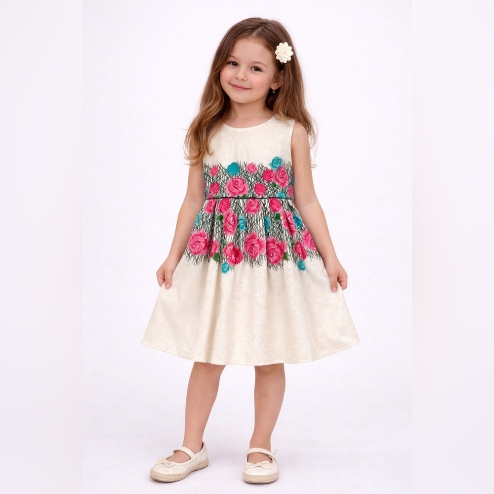 255. Blush by US Angels Girls Floral Dress Size 14 Sleeveless Party Occasion